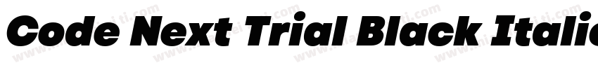 Code Next Trial Black Italic字体转换